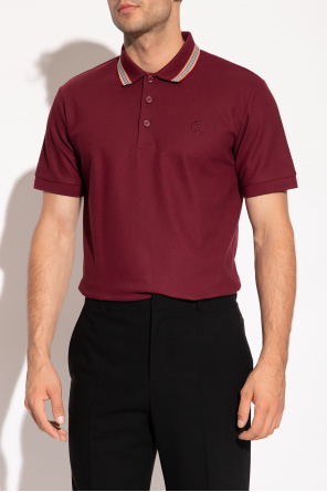 Burberry burgundy clearance polo